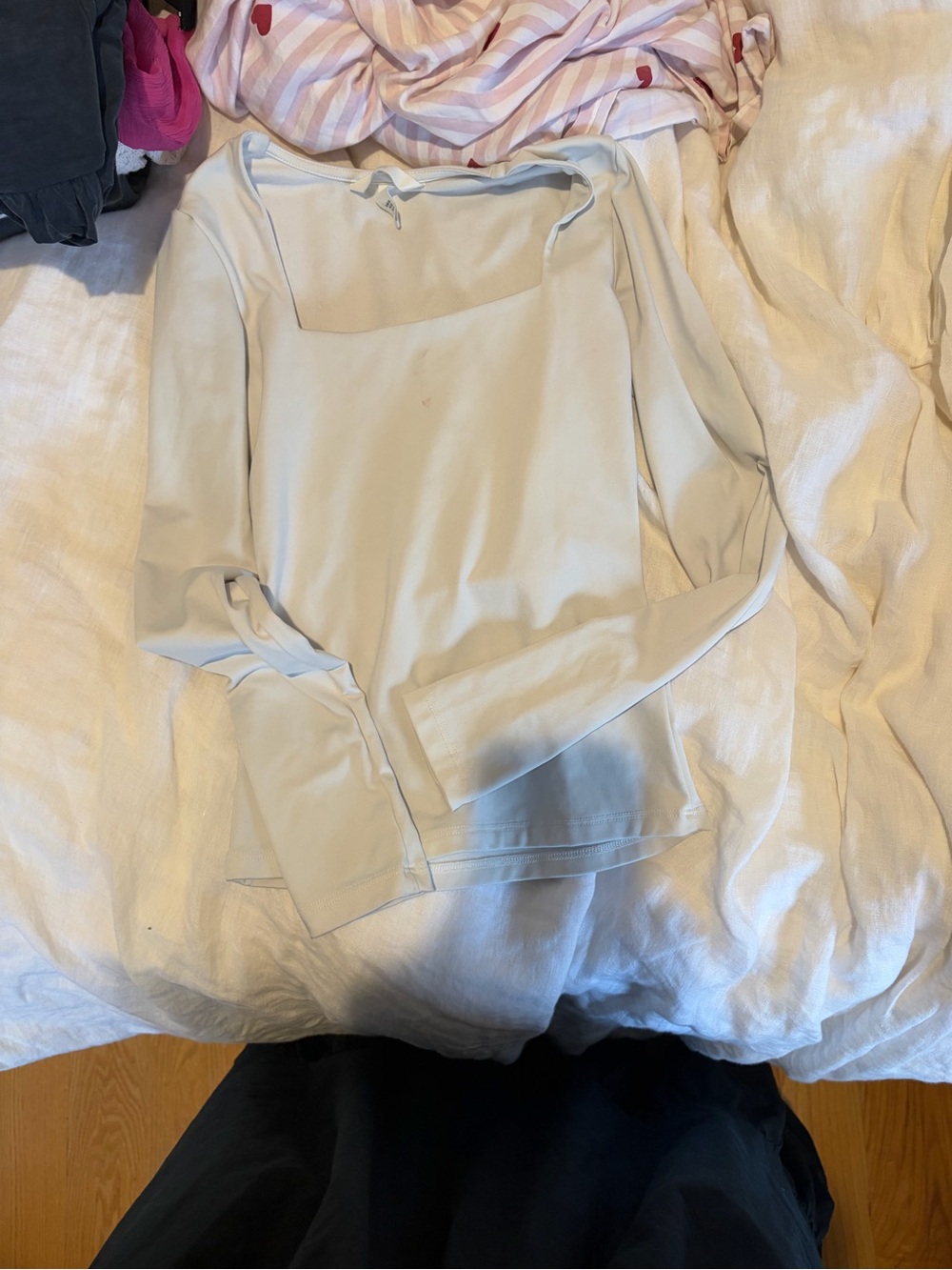H&M Italy white long sleeve minor stain